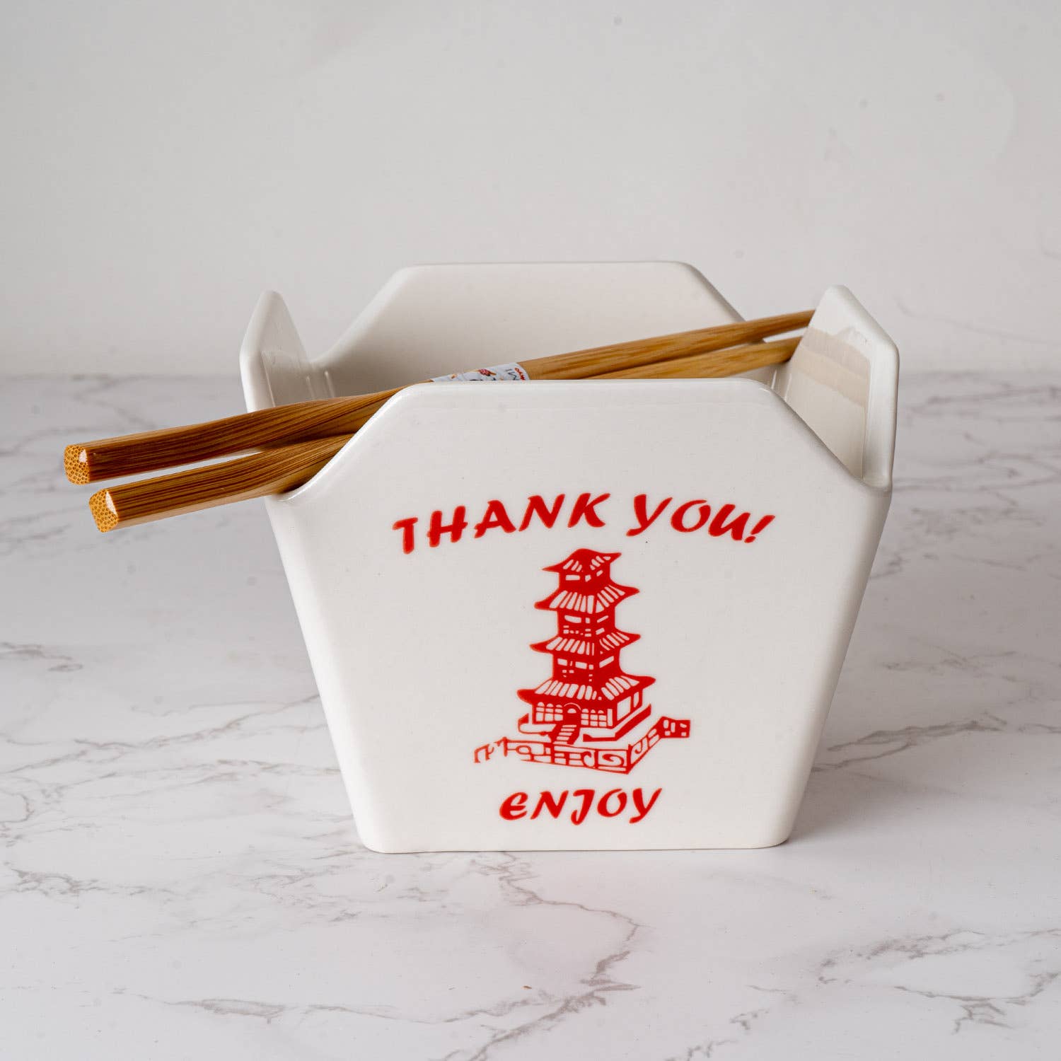 Takeout Box Serving Bowl With Chopsticks