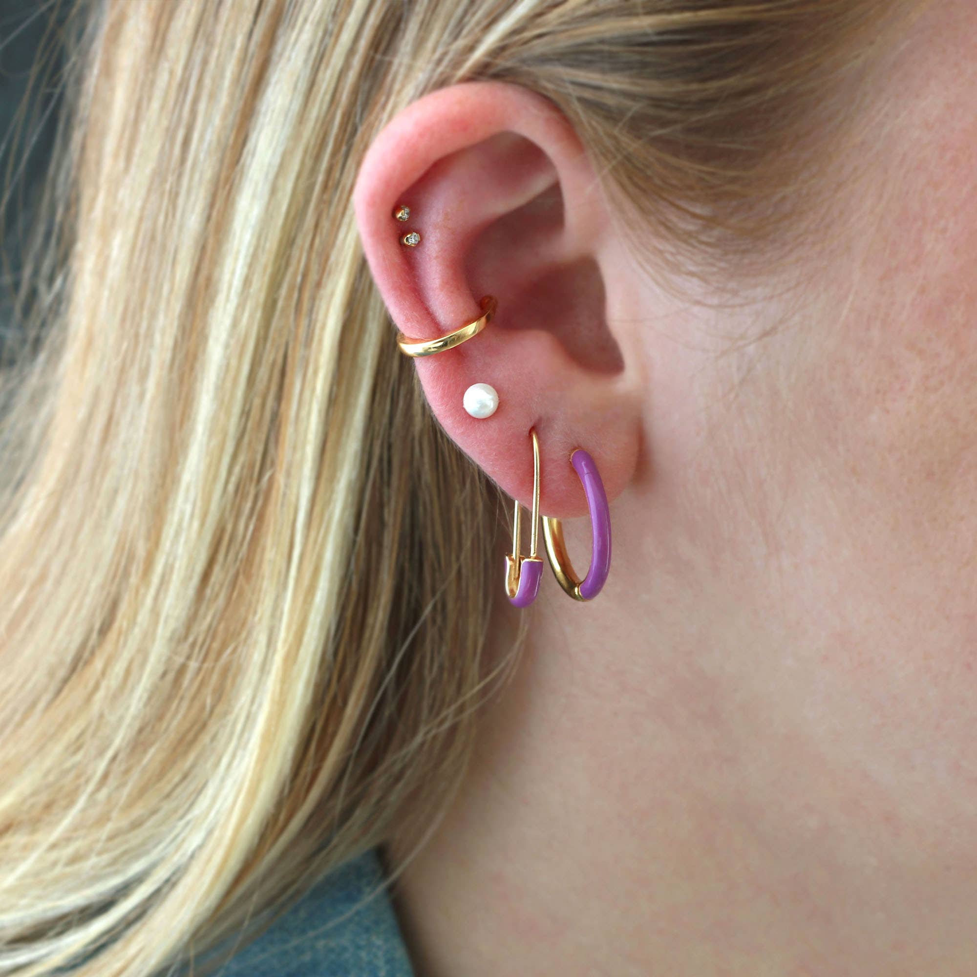 Gold Pearl Studs