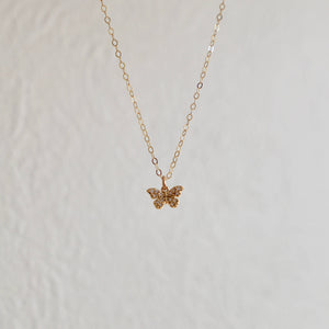 Mini CZ Butterfly Necklace