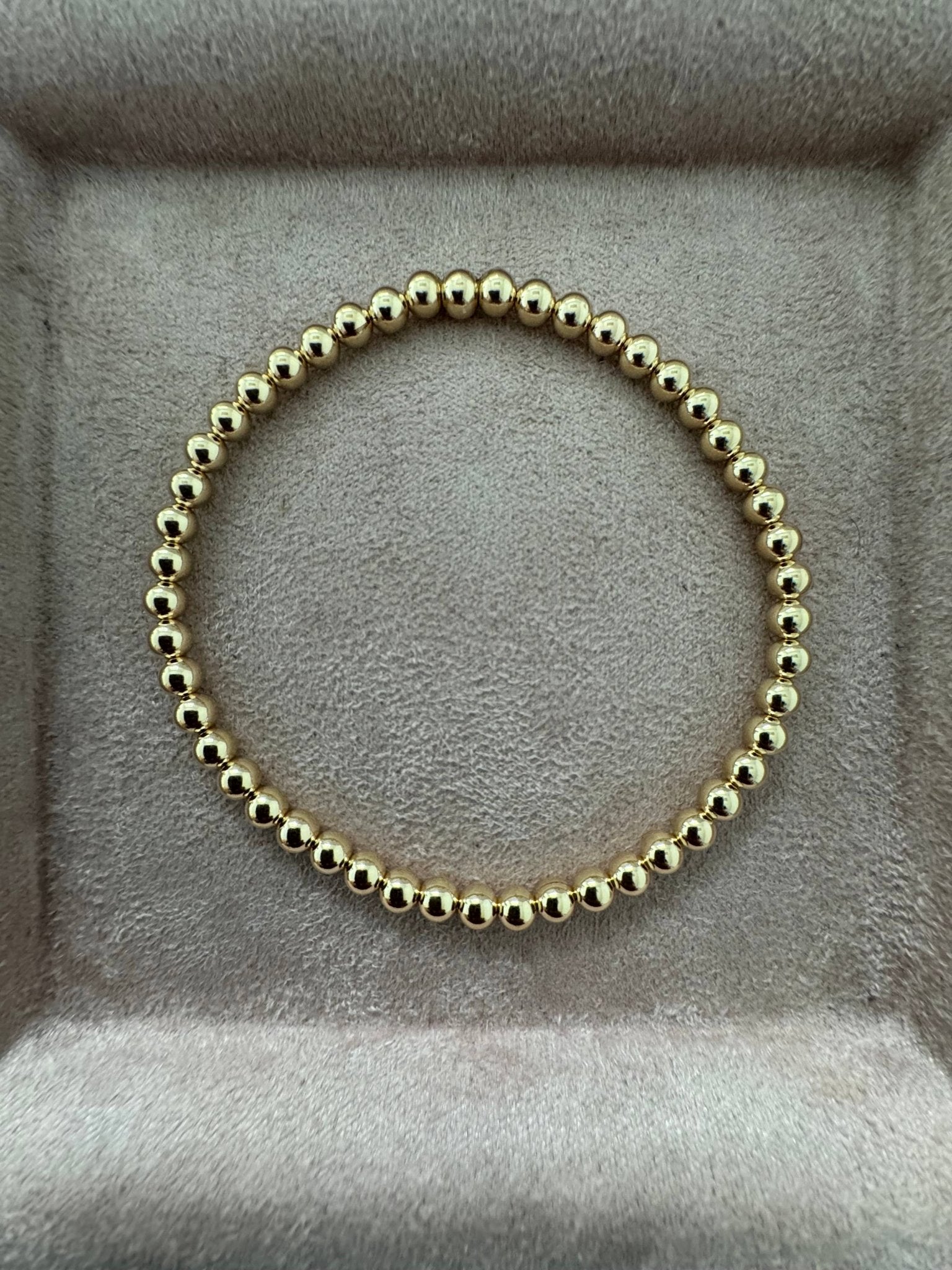 4MM Classic Ball Bead Bracelet - Box Turtle