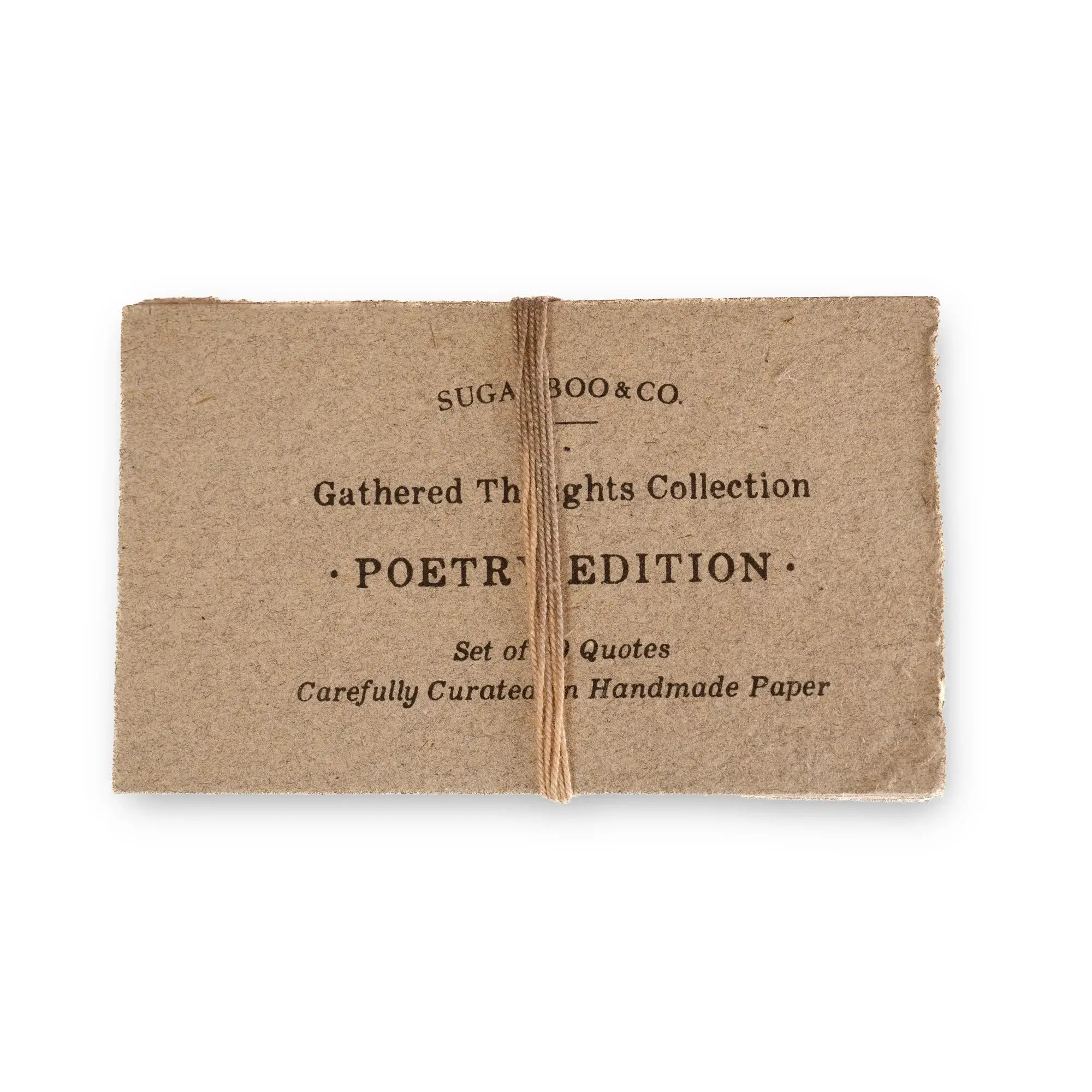 50 Gathered Thoughts of Poetry on Handmade Paper - Box Turtle