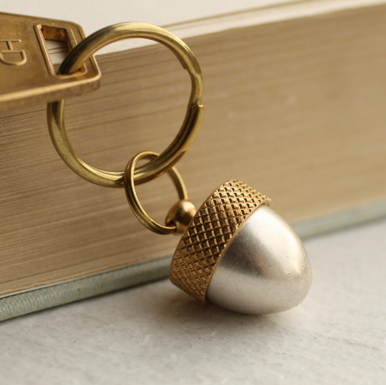 Gold Cap Acorn Keyring