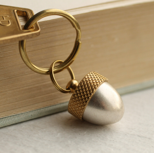 Gold Cap Acorn Keyring