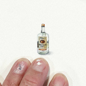 Titos Vodka Miniature Watercolor Print