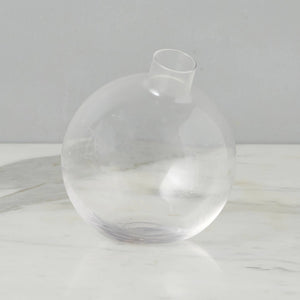 Clear Glass Sphere Bud Vase