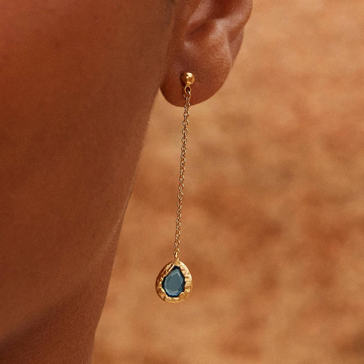 Lysia Long Blue Earrings