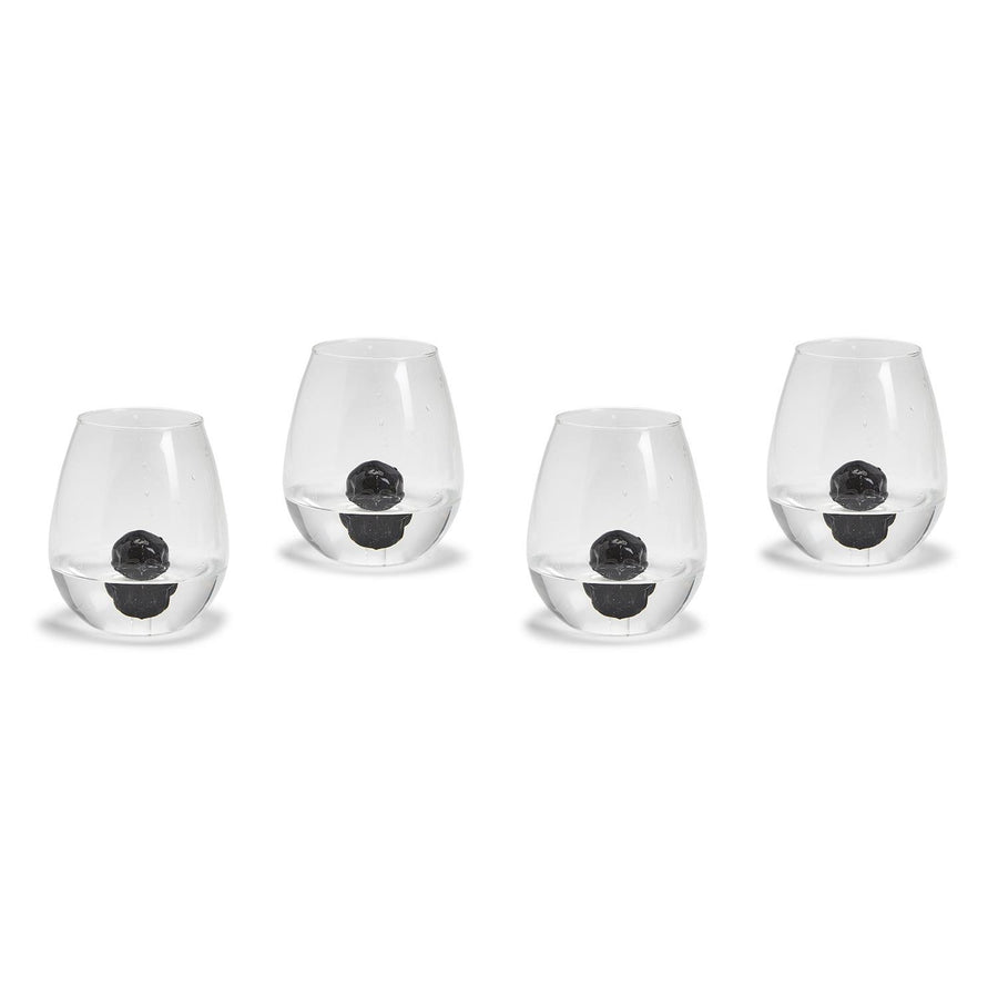 Black Skull Stemless Wine Glass