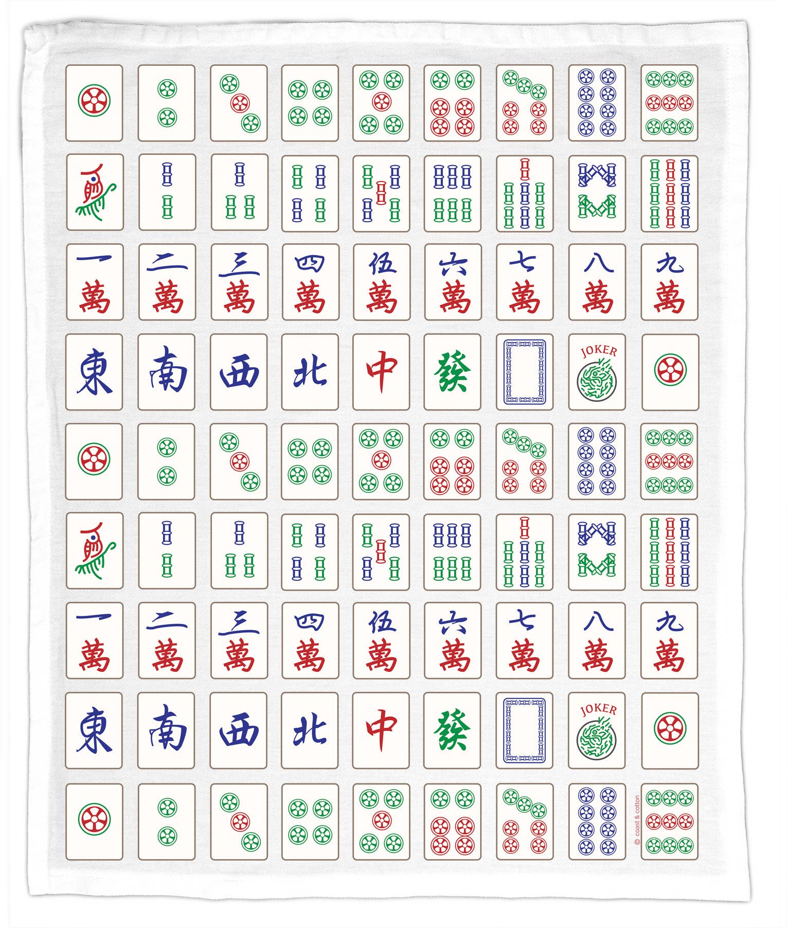 Mahjong Tea Towel