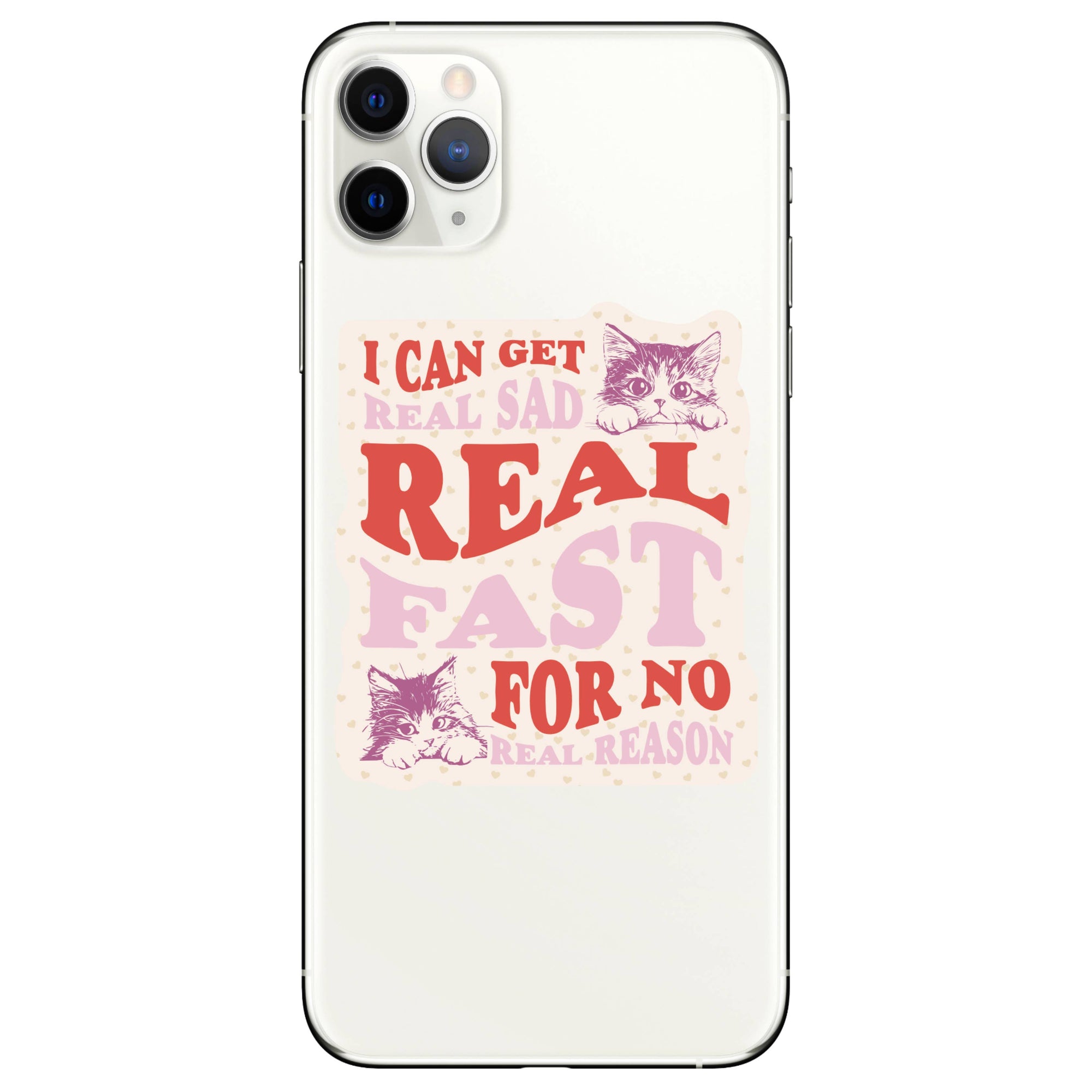 Real Sad Real Fast Kitty Cats Vinyl Sticker