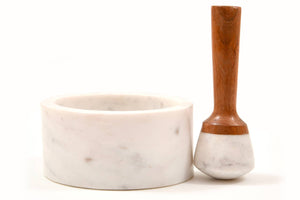 White Marble Mortar & Pestle