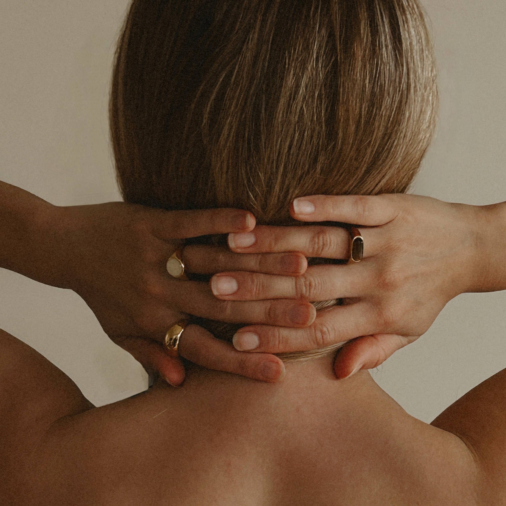 Gold Mother of Pearl Juno Ring