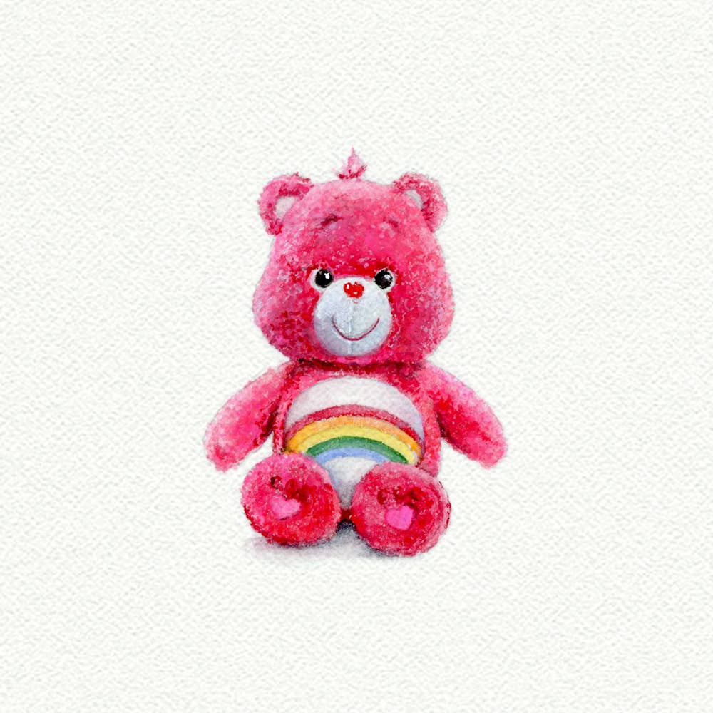 Care Bear Miniature Watercolor Print