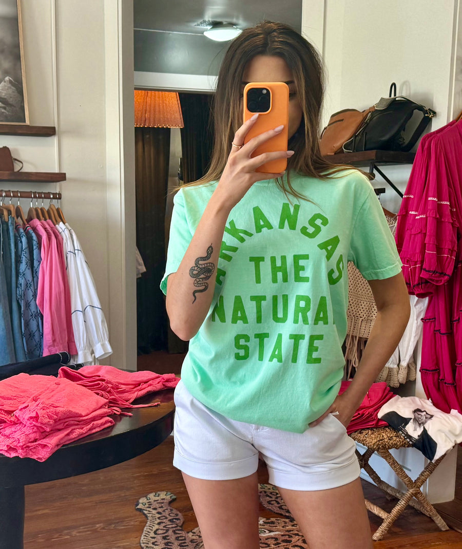 Green on Green Natural State Tee