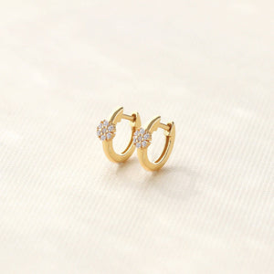 Twinkle Blossom Hoop Earrings