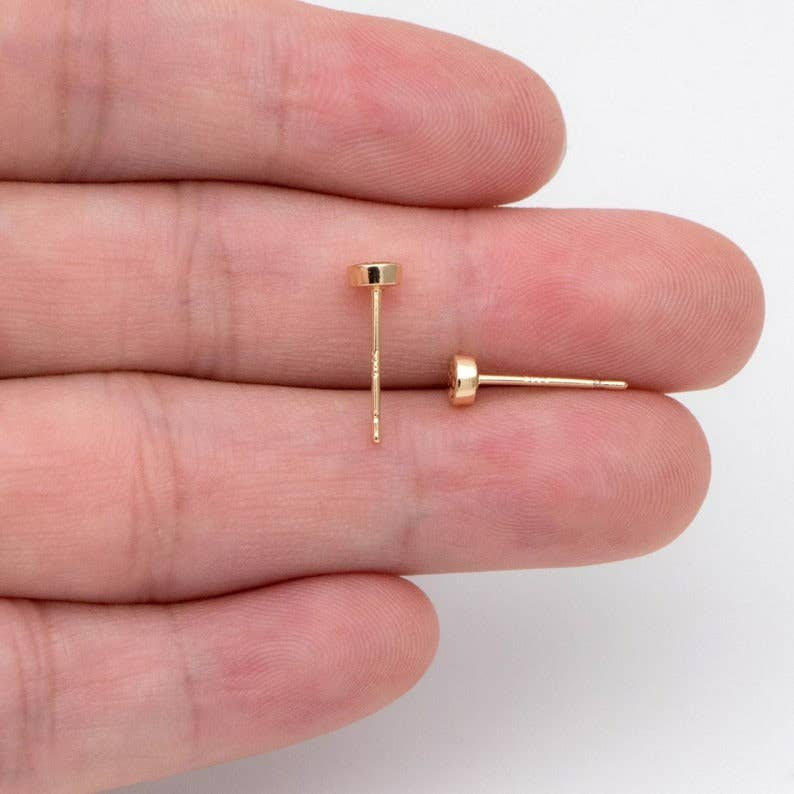 Hammered Moon Stud Earrings