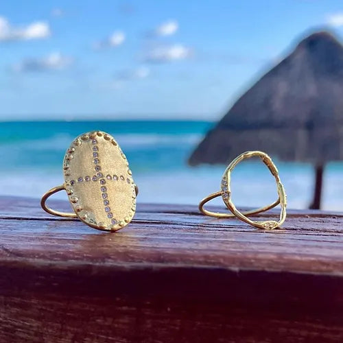 Bazile White Ring