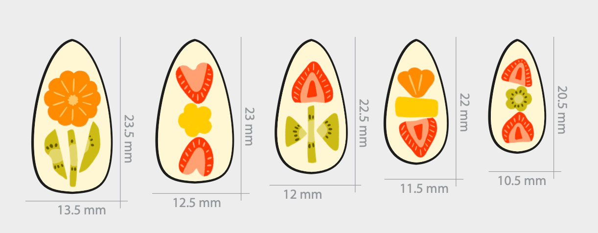 Strawberry Cakes - Press-On Nail