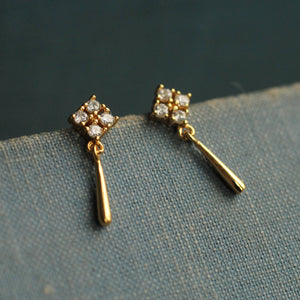 Edwardian Gold Drop Studs