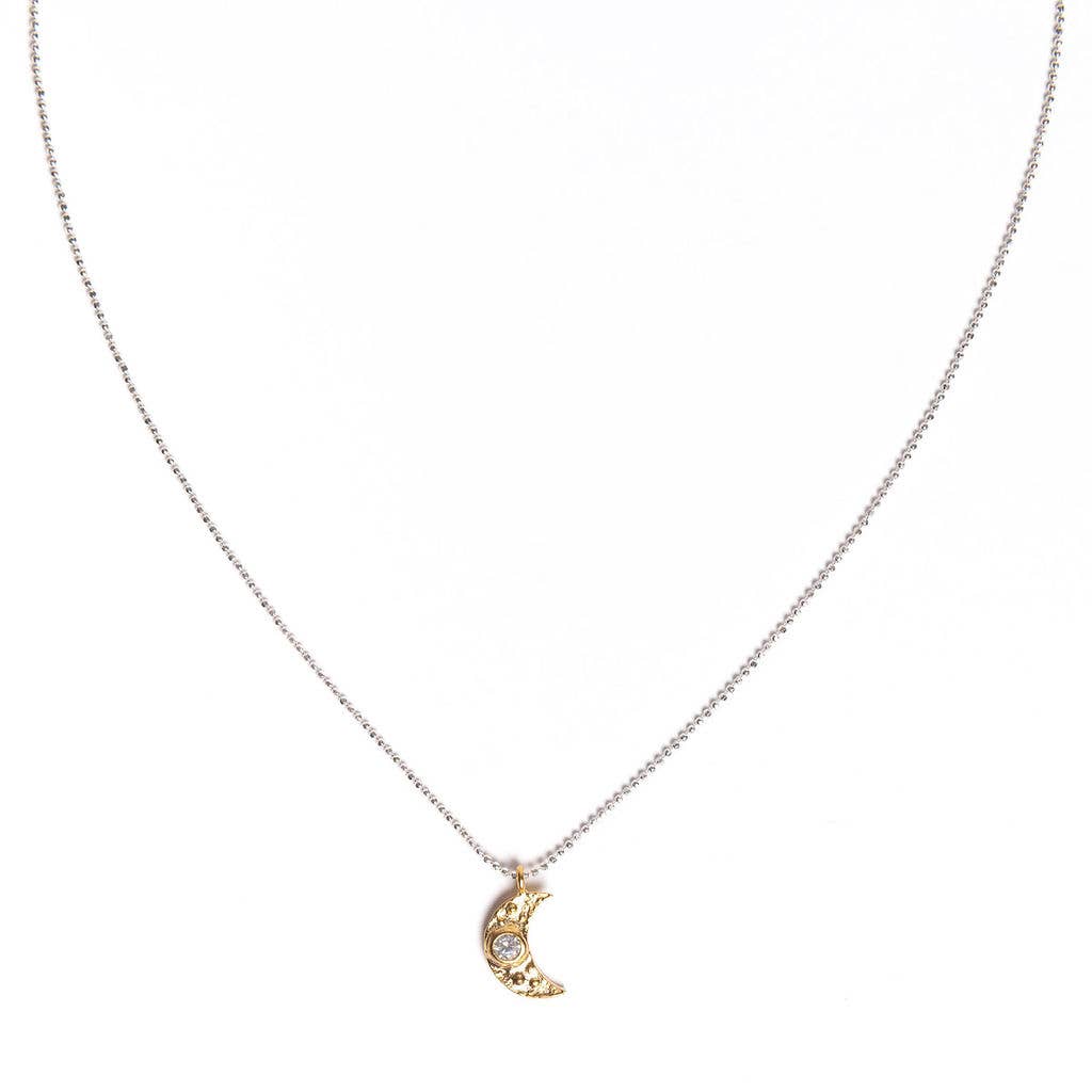 Norah Sterling Moon Necklace