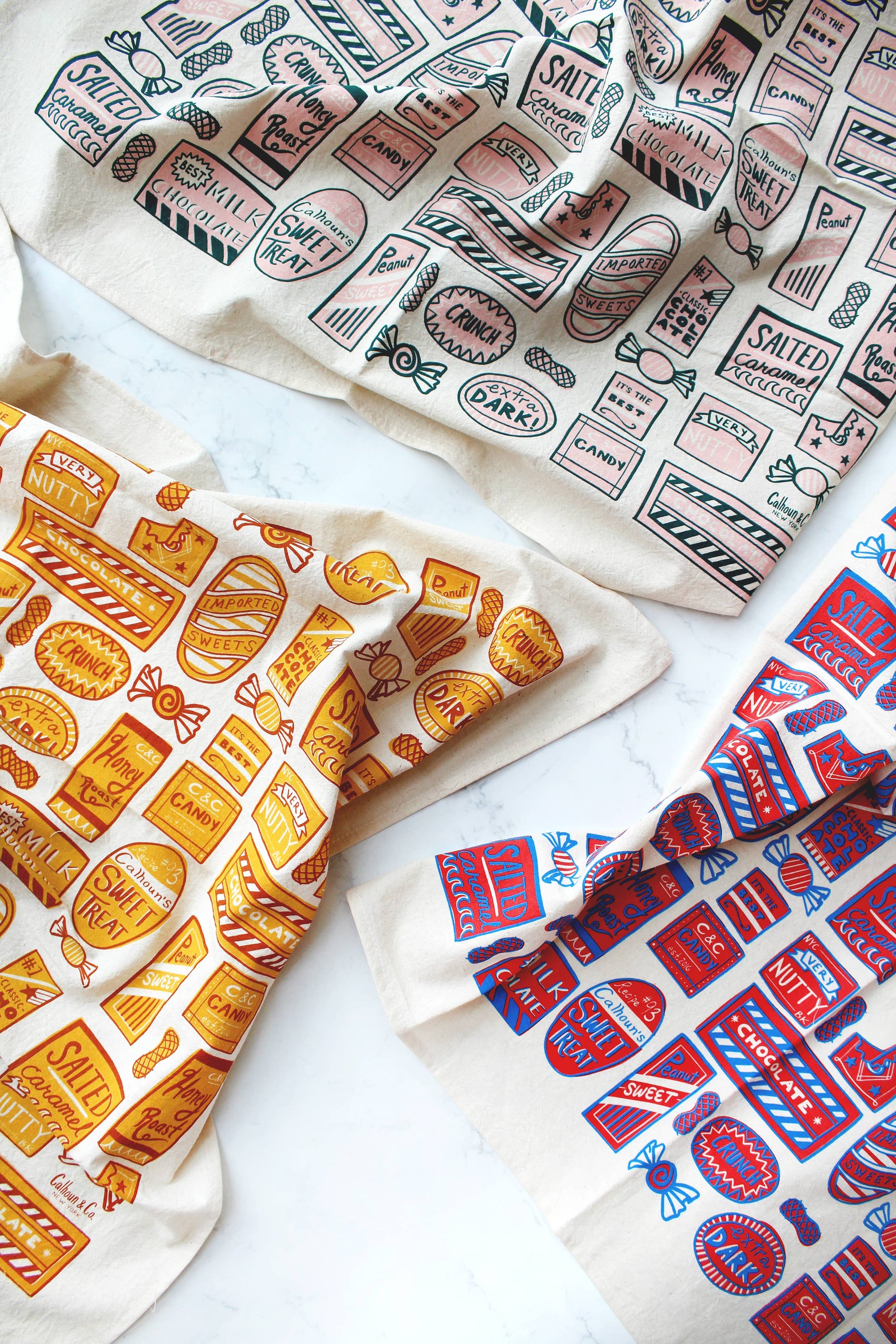 Sweet Treat Screen Printed Tea Towel