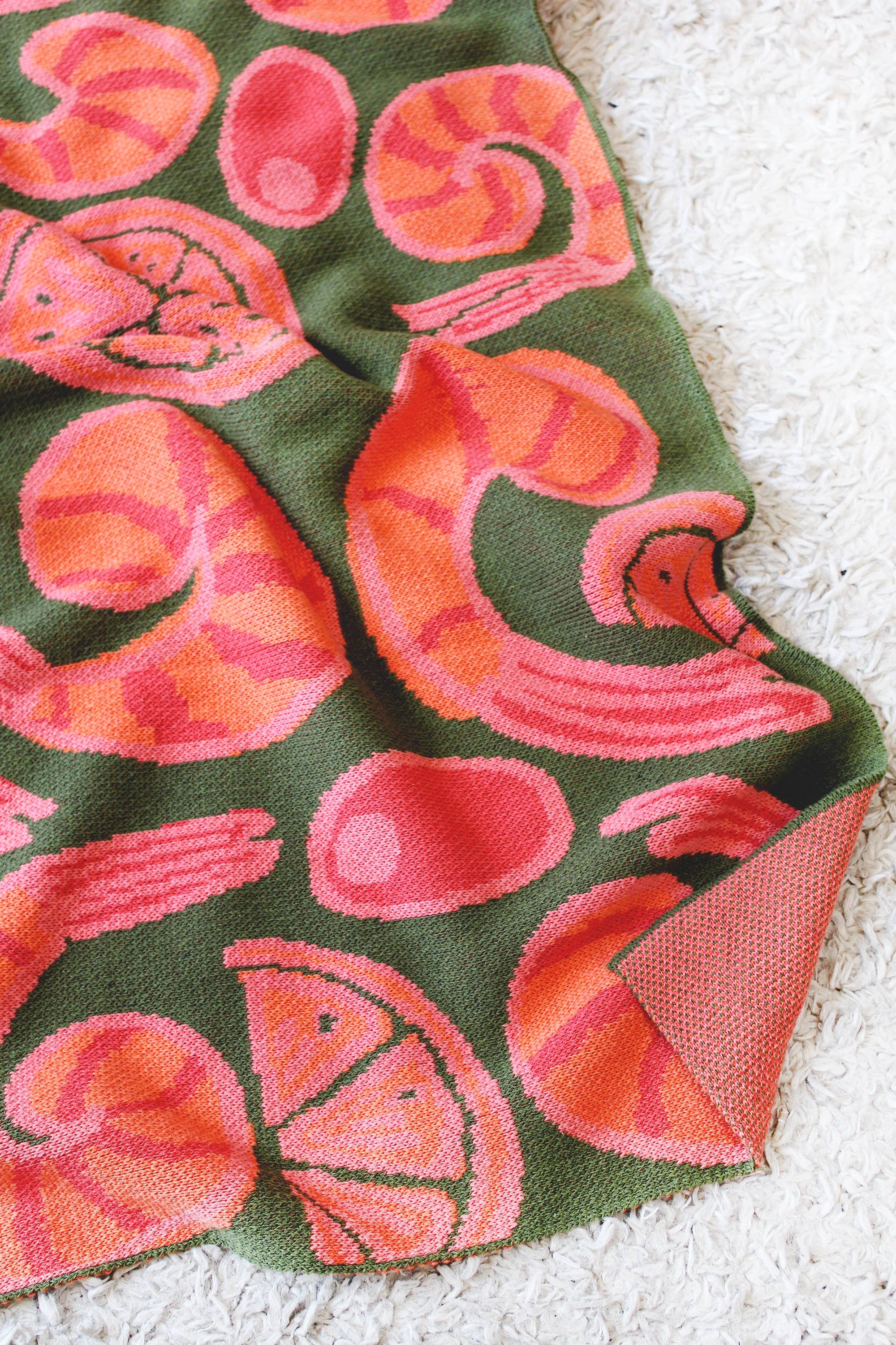 Shrimp Cocktail Knit Throw Blanket 