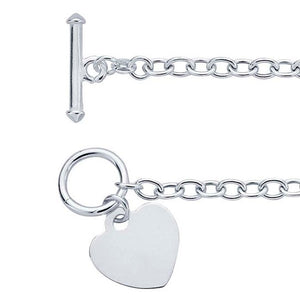 SS Heart Tag Cable Chain 18" (4.5MM)