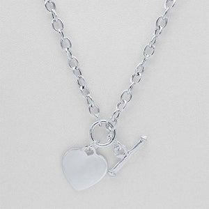 SS Heart Tag Cable Chain 18" (4.5MM)