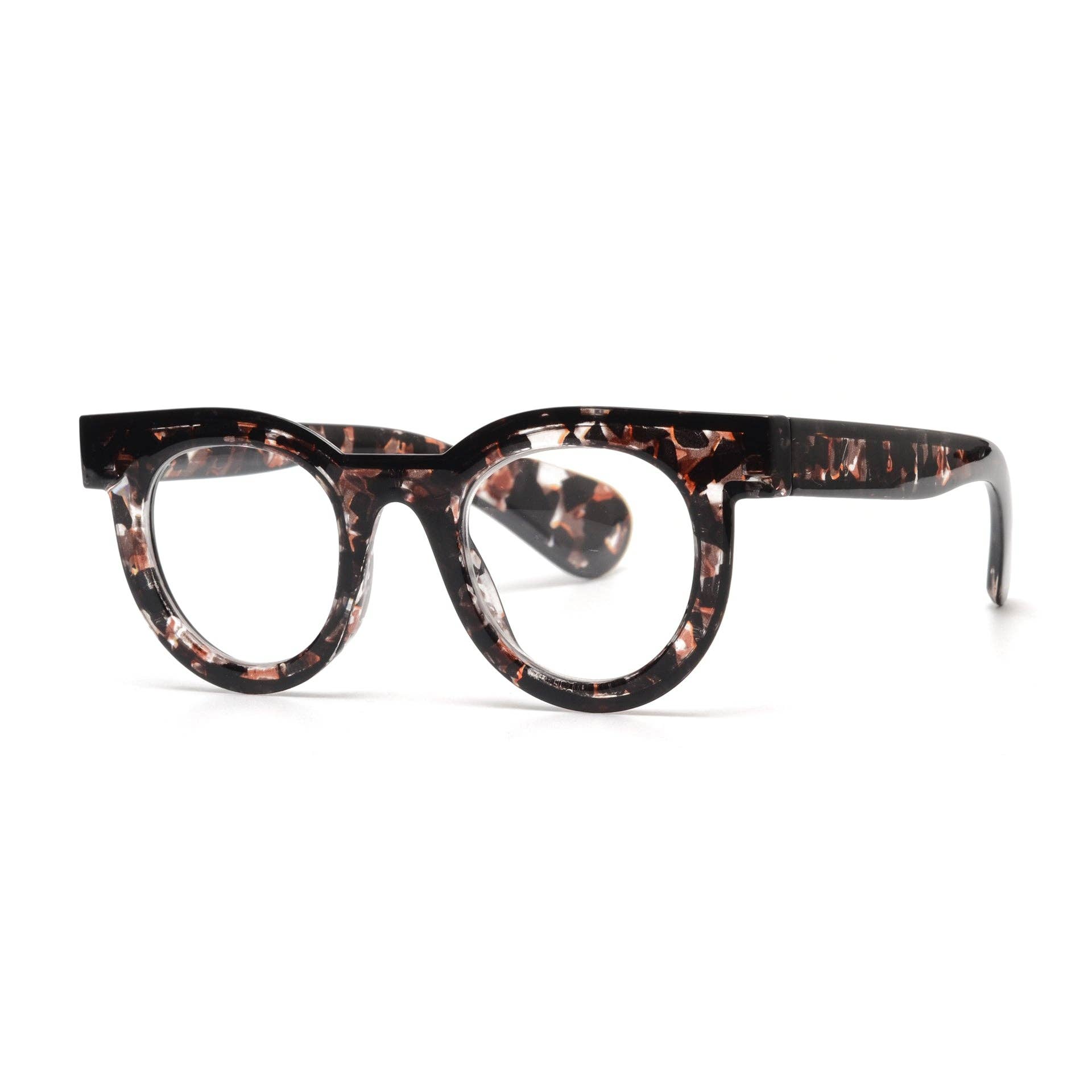 Crackled Brown KAI Blue Light Glasses