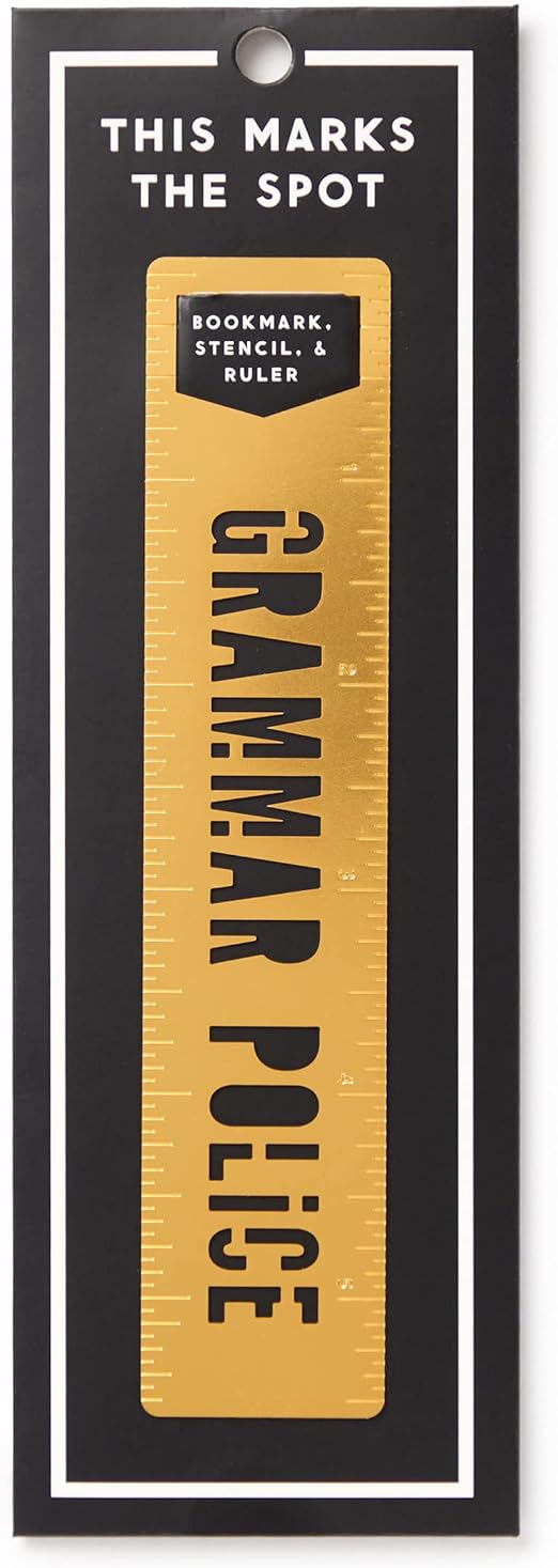 Grammar Police Metal Bookmark