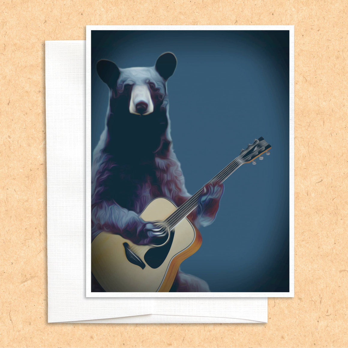 Bear with Guitar Card