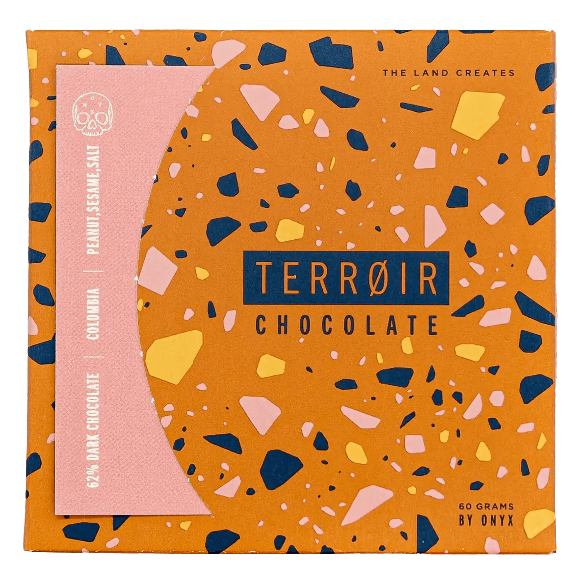 62% Colombia Peanut & Sesame Chocolate Bar - Box Turtle