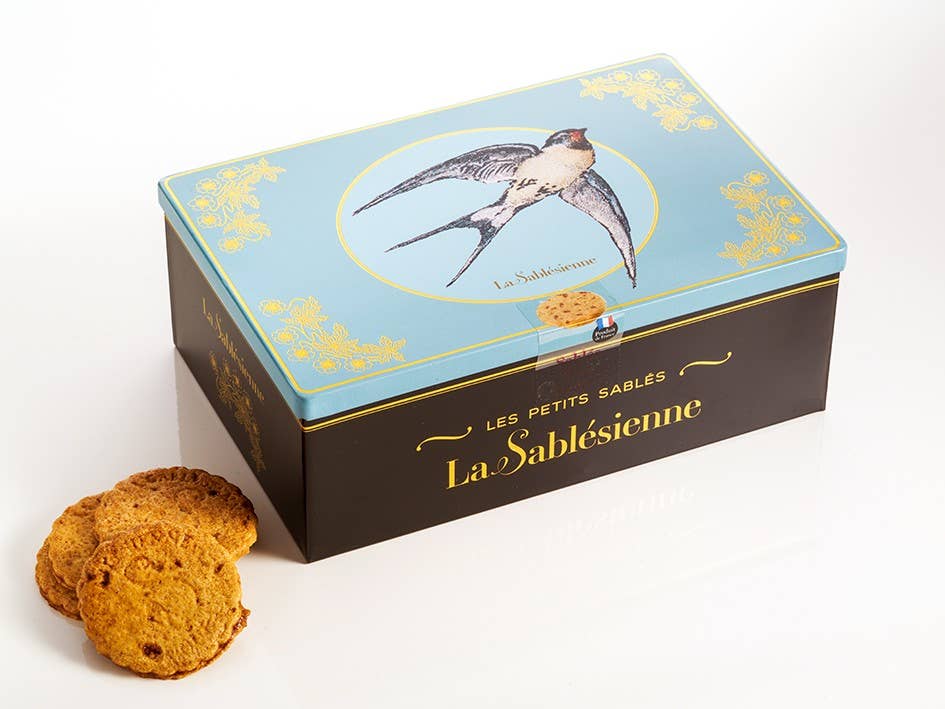 "Hirondelles" Salted Caramel Shortbread Cookies Tin