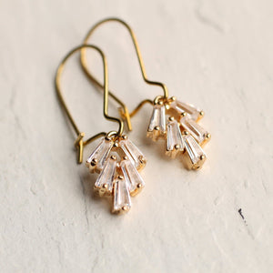 Art Deco Crystal Chrysler Earrings