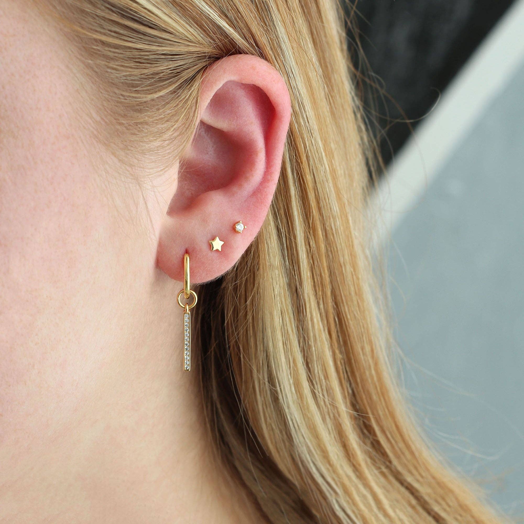 Gold Tiny Star Studs