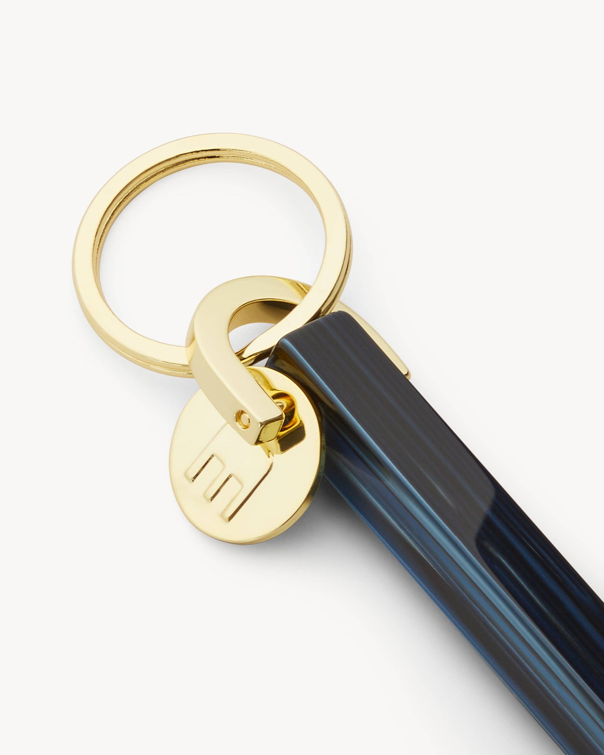 Indigo & Gold Bar Keychain