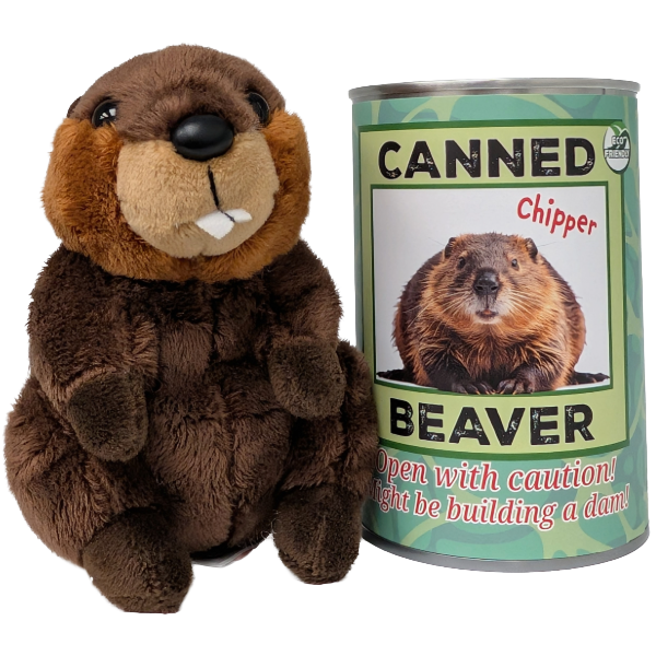 Chipper the Canned Beaver - Stuffed Plush