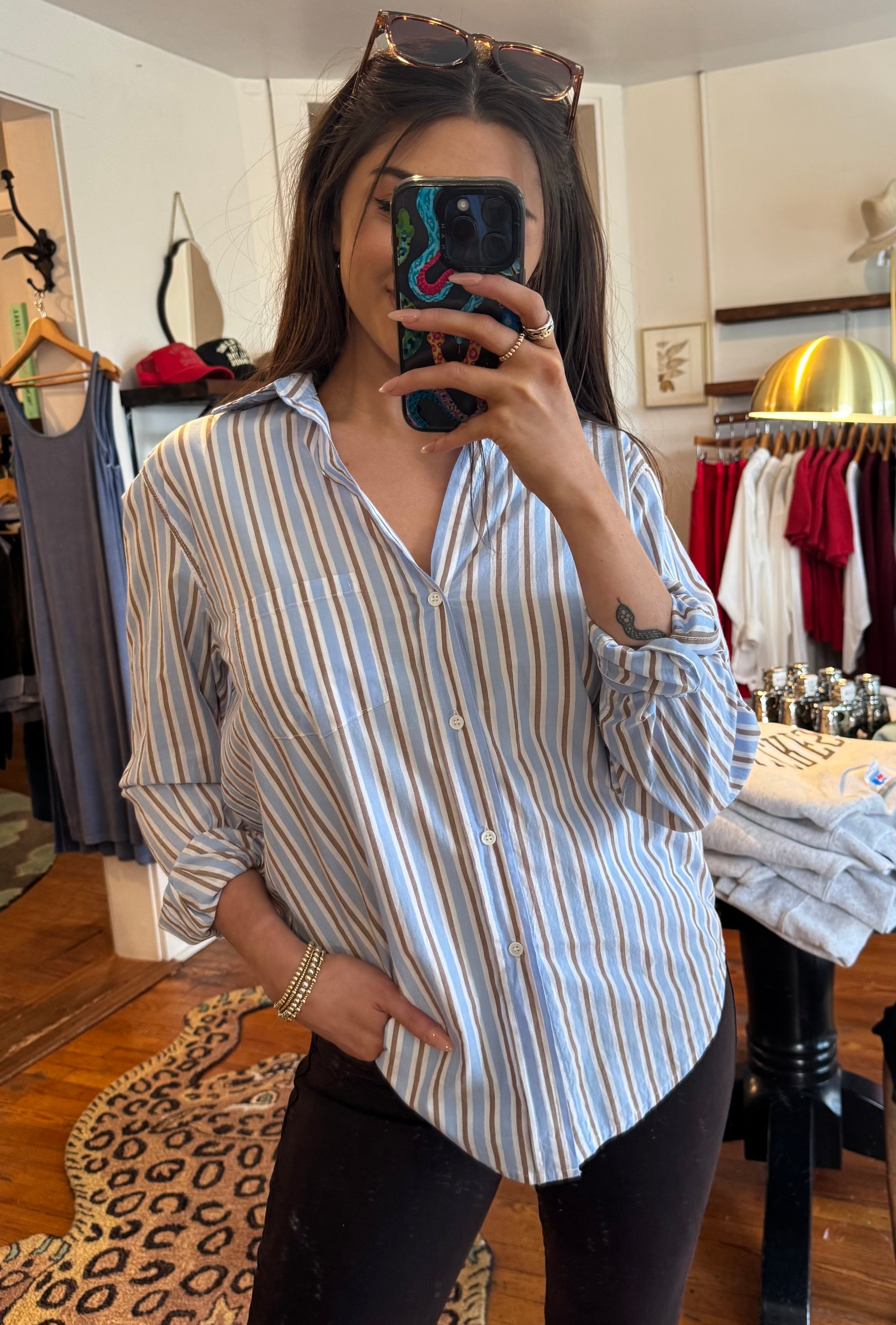 Campus Blue Stripe Galina Top