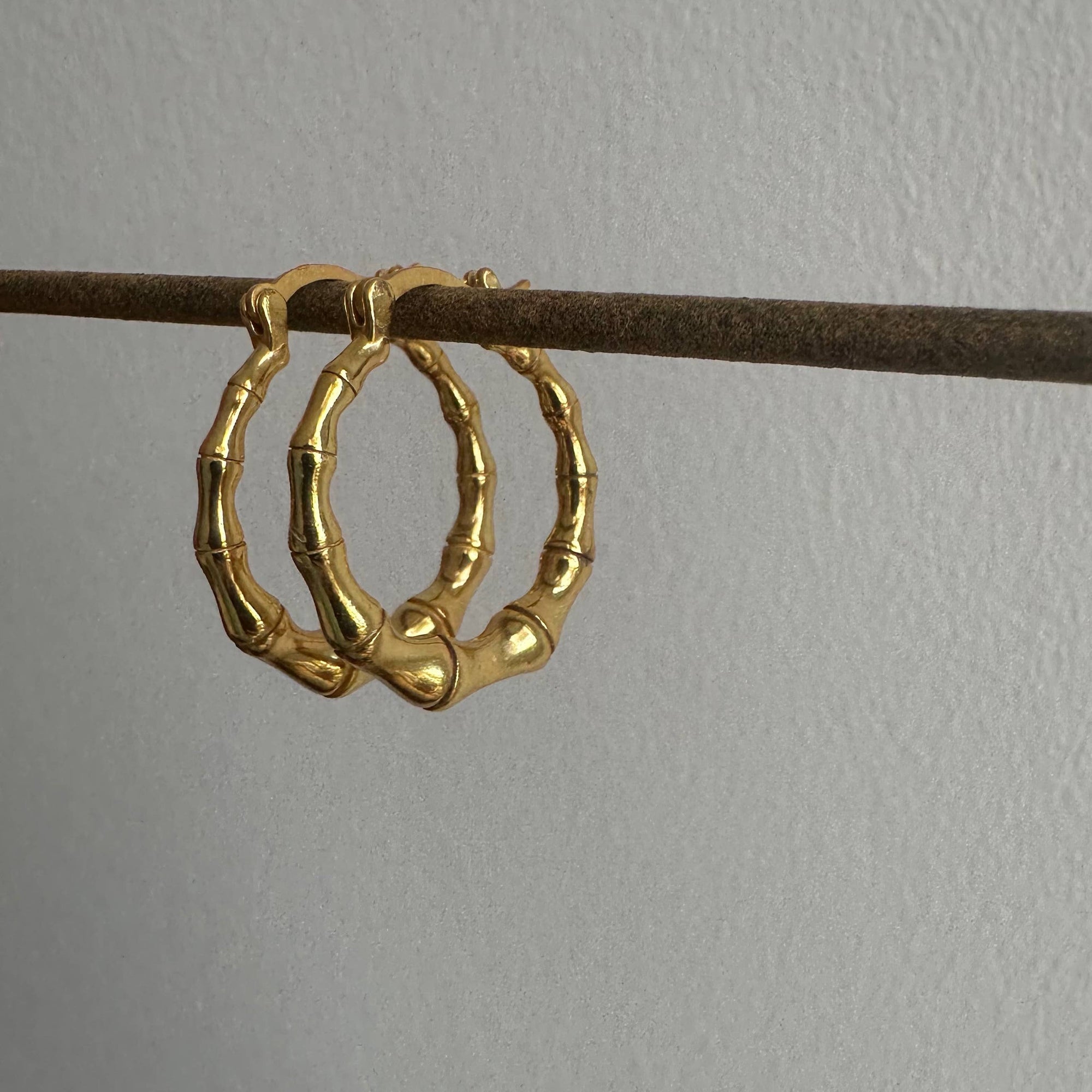 Bamboo Hoop Earrings