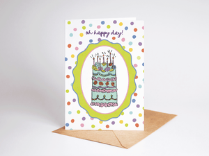 Oh Happy Day! Celebration Cake Card