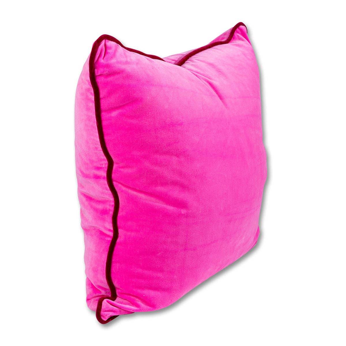 Neon Pink + Wine Charliss Velvet Pillow