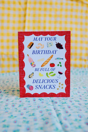 Delicious Snacks Birthday Card