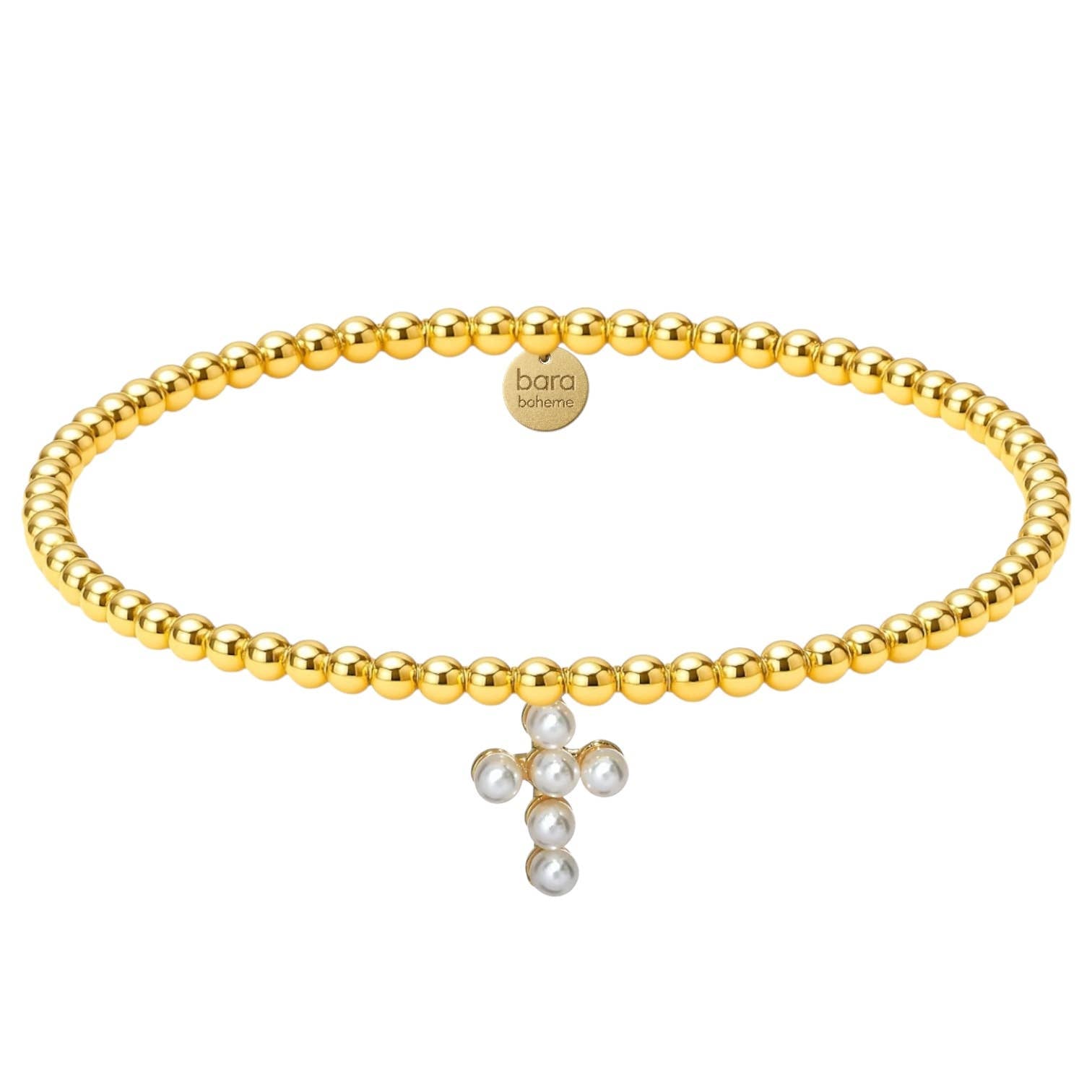 Rachel Gold Cross Charm Bracelet