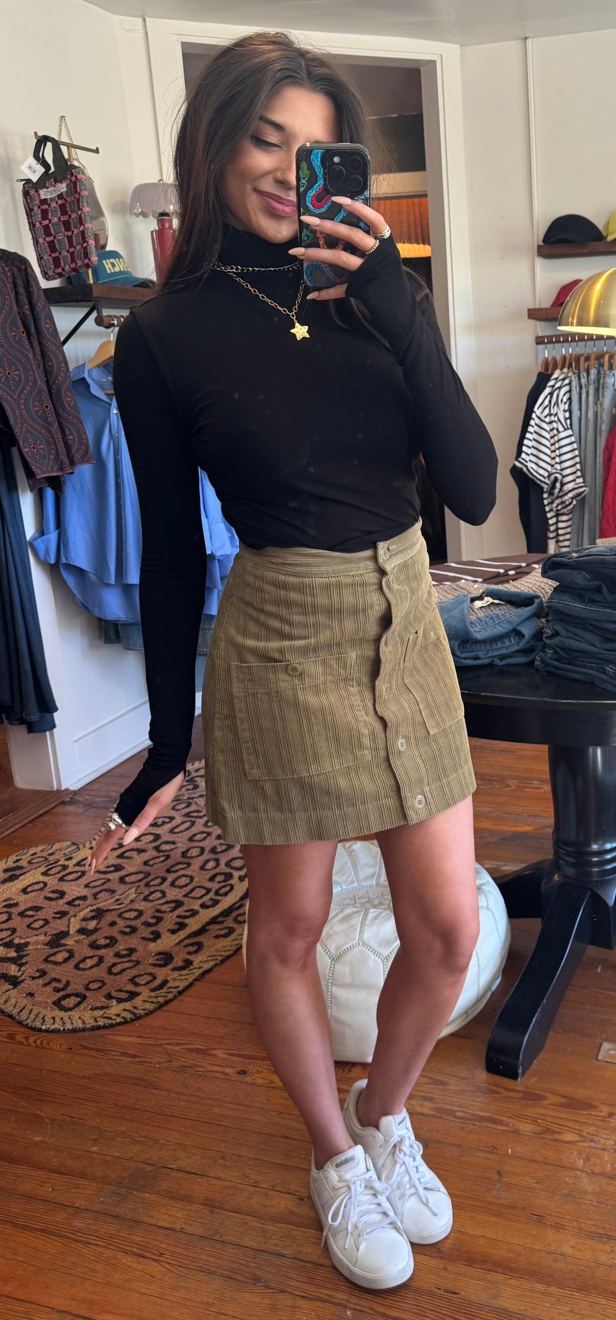 Black Turtle Neck Top