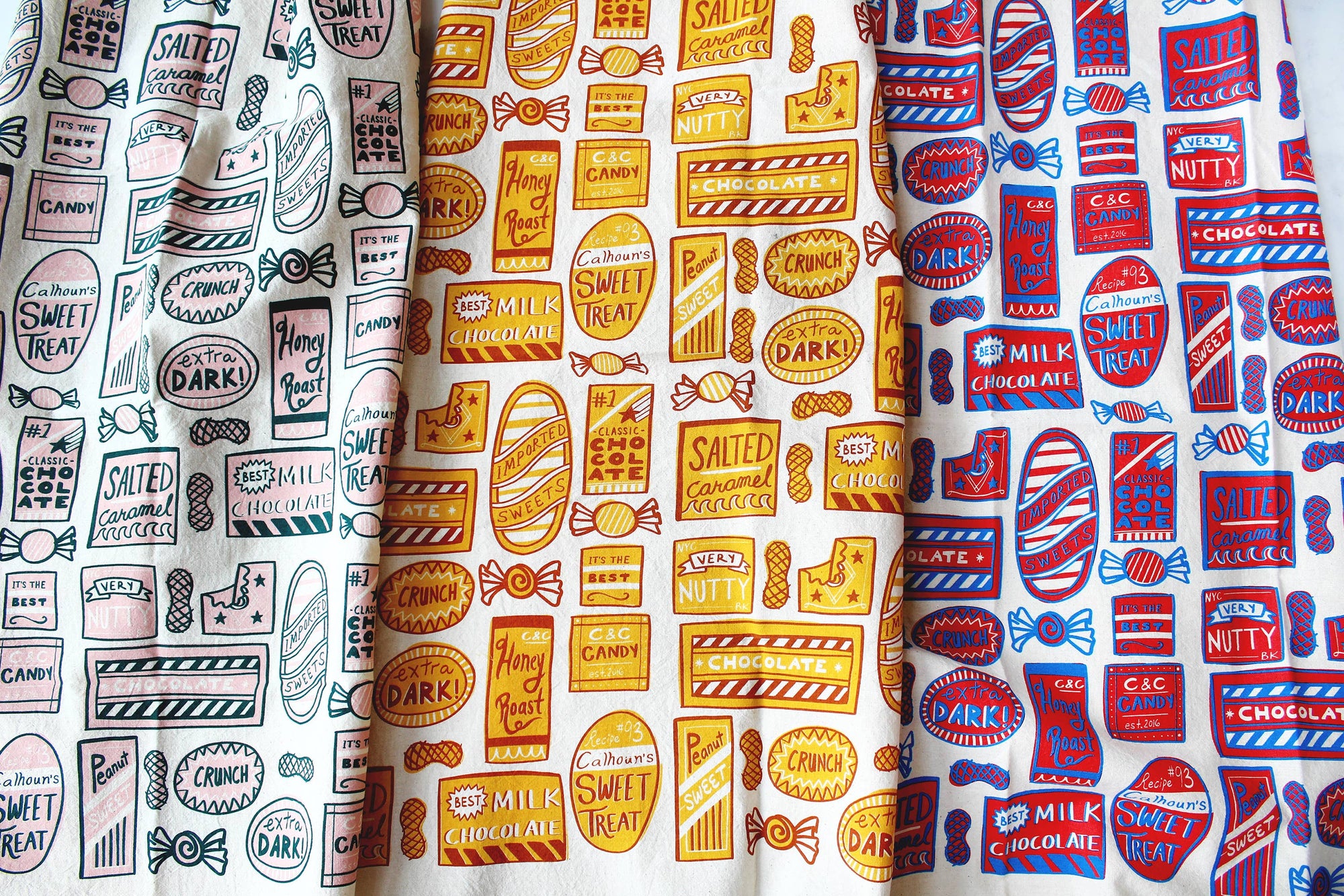 Sweet Treat Screen Printed Tea Towel