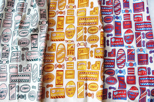 Sweet Treat Screen Printed Tea Towel
