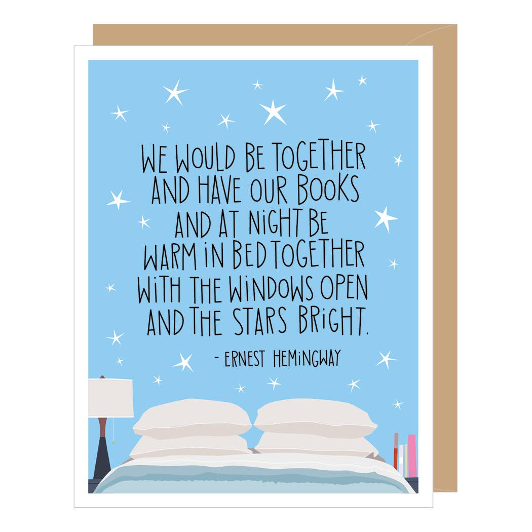 Ernest Hemingway Quote Anniversary Card
