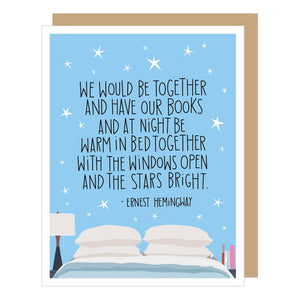 Ernest Hemingway Quote Anniversary Card