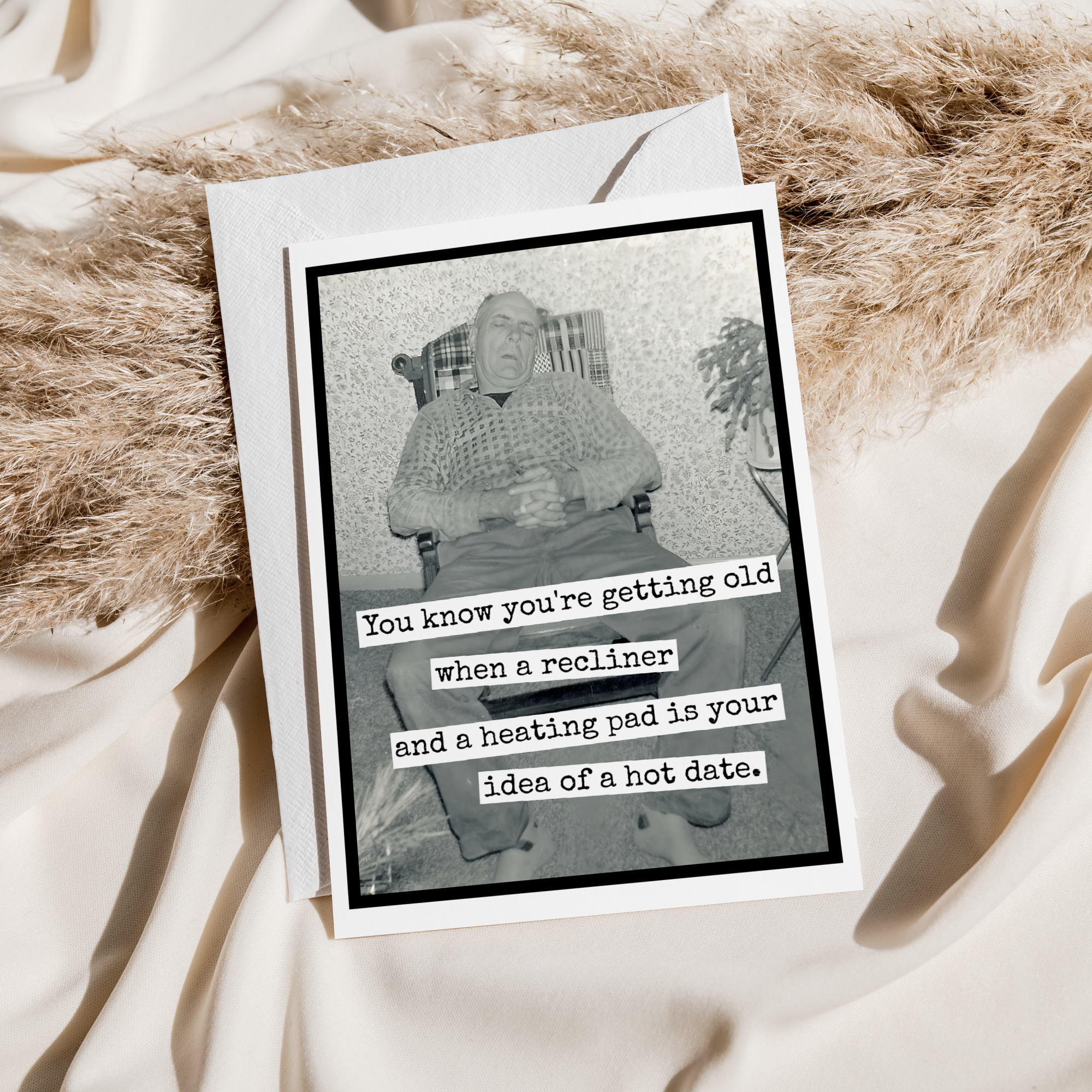Men's Birthday Card - When A Recliner And A Heating