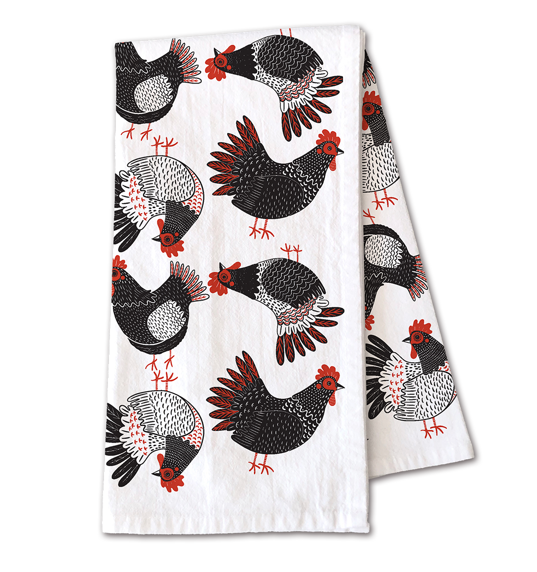 Chicken Tea Towel - Farmhouse Kitchen Towel Decor