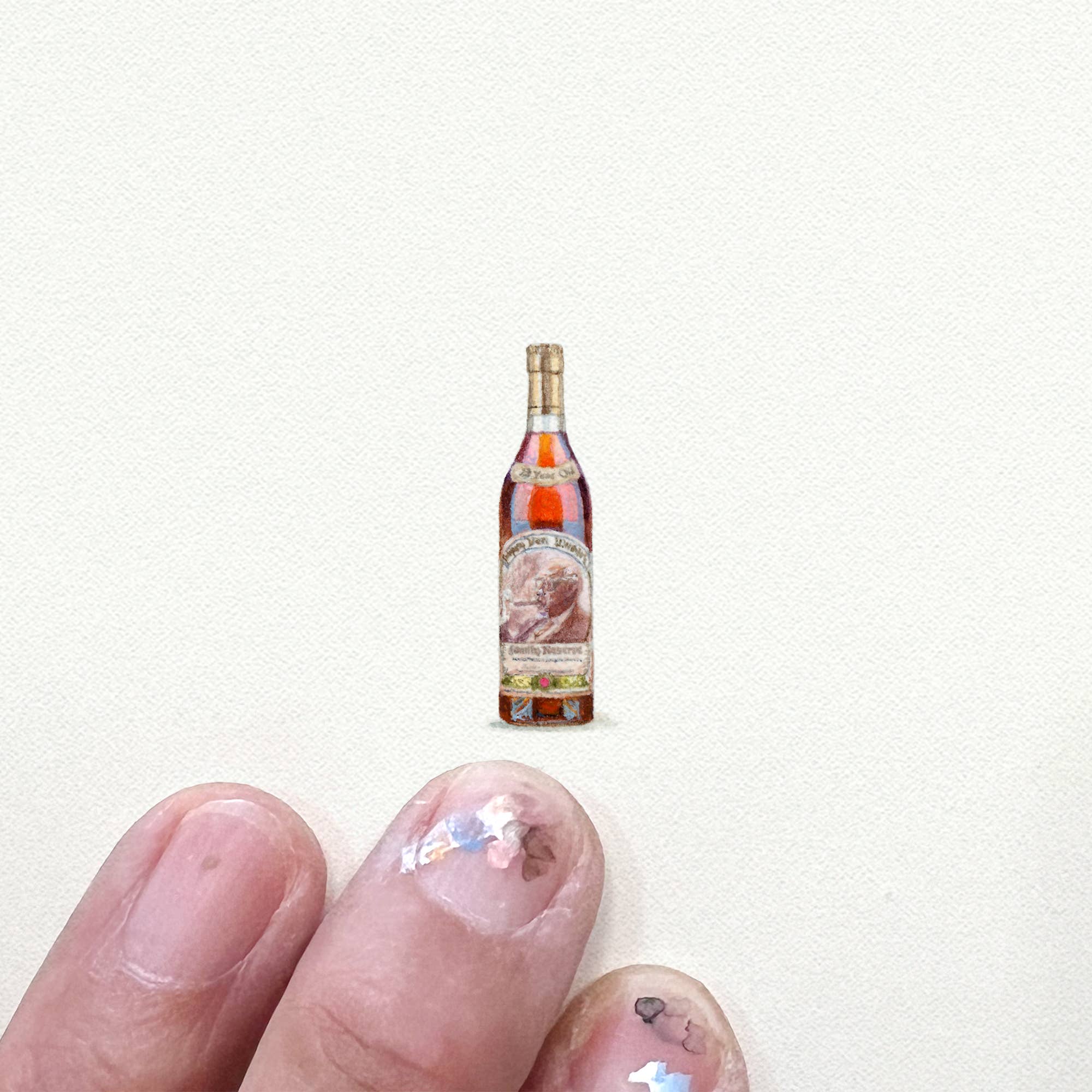 Pappy Van Winkle Miniature Watercolor Print